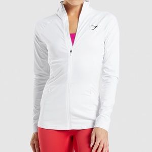 NWOT Gymshark White Training Full Zip Up Activewear Jacket